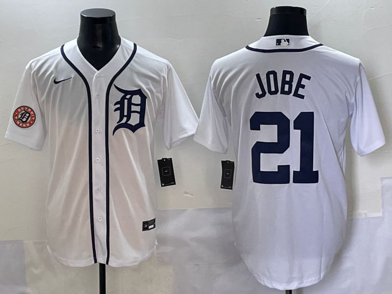 Men 2025 Detroit Tigers 21 Jobe White Game Nike MLB Jersey style 2